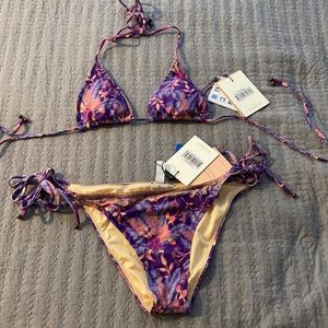 Spell and the Gypsy Brand new Bianca tie bottom MEDIUM +  tri top X-SMALL TOP